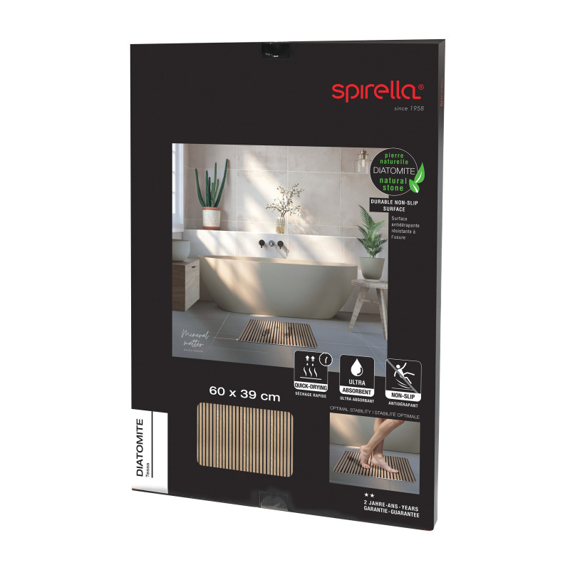 Diatomite bath mat TESSA 60 x 39 cm SPIRELLA