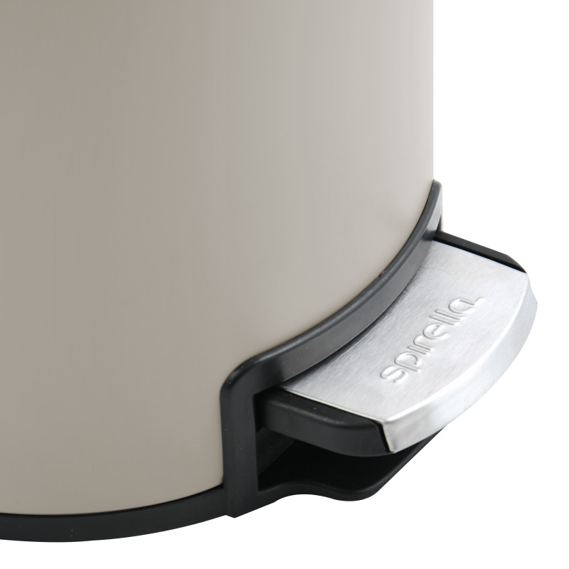 Pattumiera a pedale RIKU 3L in acciaio inox greige opaco Spirella