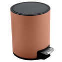RIKU Papelera con pedal de acero inoxidable 3L terracotta mate Spirella