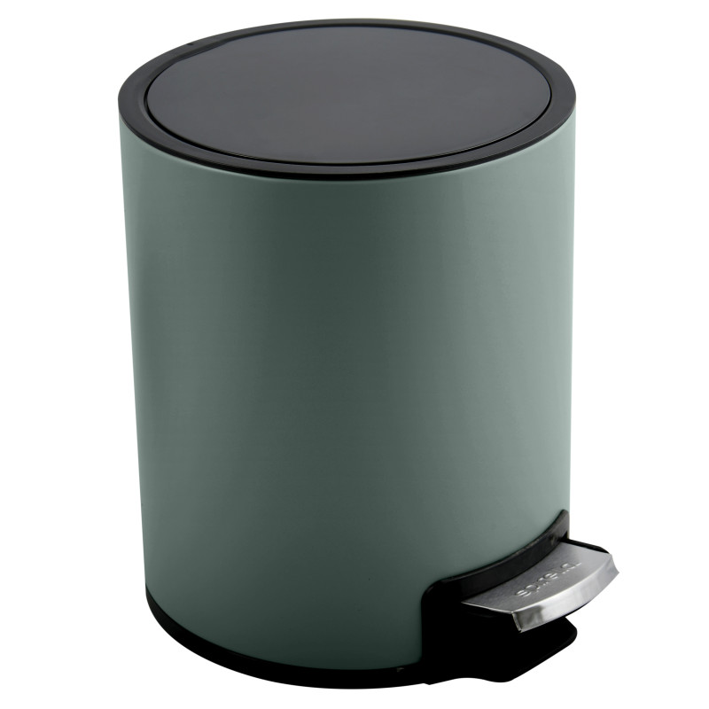 Pedal bin RIKU 3L Stainless Steel Matt Green Spirella
