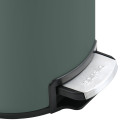 Pattumiera a pedale RIKU 3L in acciaio inox verde opaco Spirella
