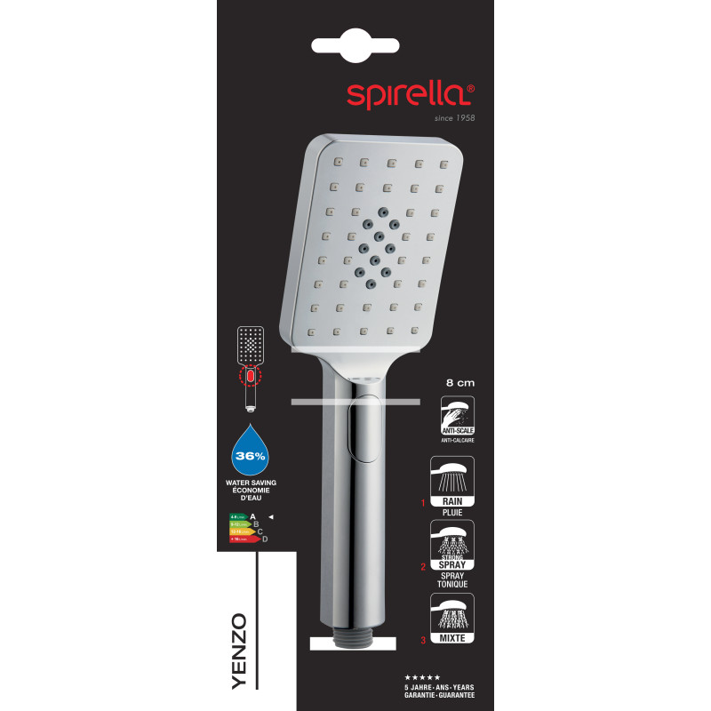 Pommeau de douche en ABS Yenzo Spirella