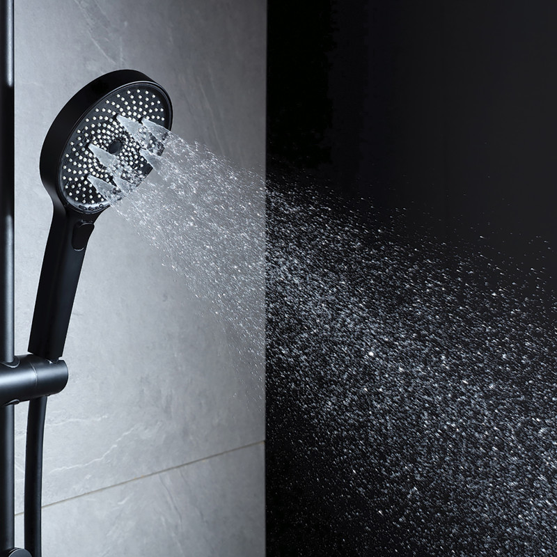 Pommeau de douche en ABS Charlize Noir Matt Spirella
