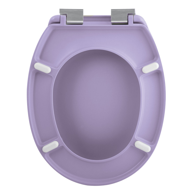 Sedile WC rigido NEELA Thermo Lavanda opaco - Cerniere Spirella ABS cromate