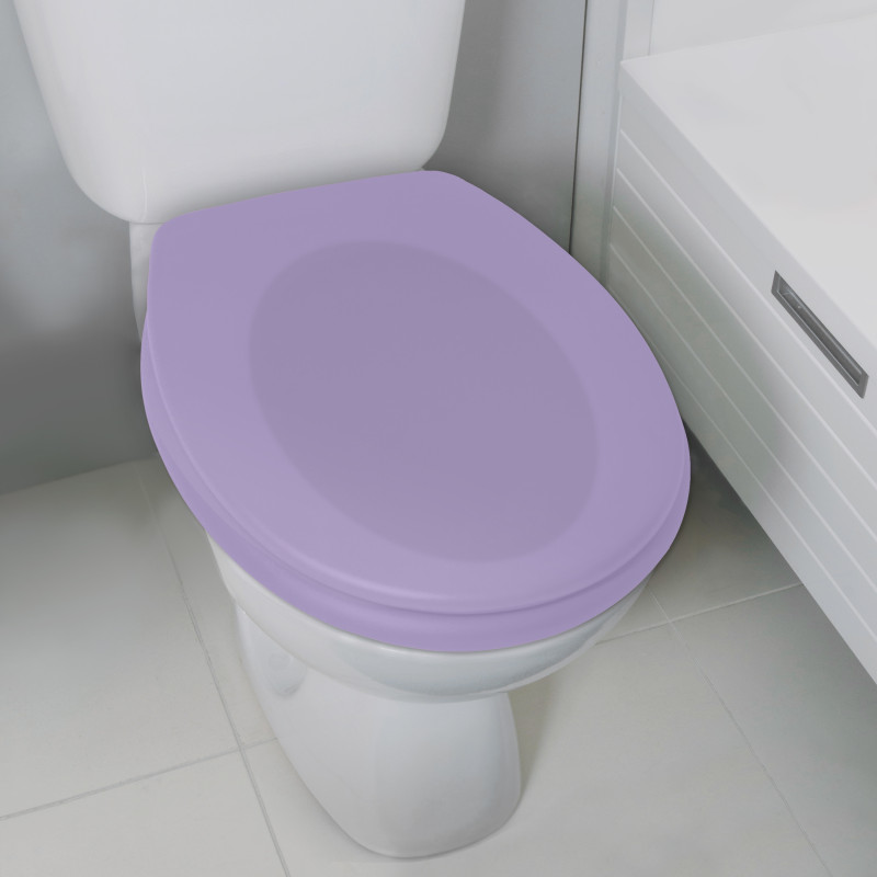Sedile WC rigido NEELA Thermo Lavanda opaco - Cerniere Spirella ABS cromate