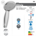 Pommeau de douche Olivia MSV – Jet pluie, économie d’eau et design chromé