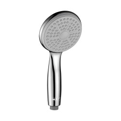 Pommeau de douche Nino Ø80 mm – Chrome / Gris TPR – Jet pluie économique