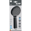 Pommeau de douche MSV Ezio Noir matt – 3 fonctions – Économie d’eau 69 % – Ø 100 mm