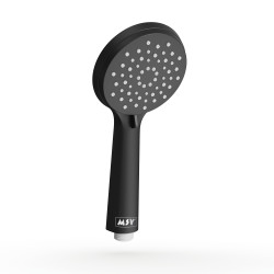 Pommeau de douche MSV Ezio Noir matt – 3 fonctions – Économie d’eau 69 % – Ø 100 mm