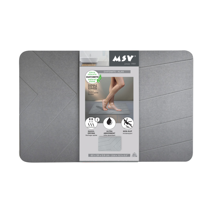 Diatomite bath mat CASEY 60 x 39 cm MSV