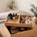 Scatola organizer multiuso 3 scomparti impilabili Bamboo ISALYS Beige MSV