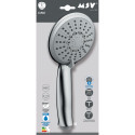 Pommeau de douche MSV Davi Ø 113 mm – 3 jets – Économie d'eau 52 % – Chromé