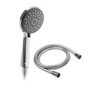 Pommeau de douche MSV Isao Ø 100 mm avec flexible 150 cm – 3 fonctions – Économie d'eau 69 % – Chromé