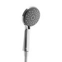 Pommeau de douche MSV Isao Ø 100 mm avec flexible 150 cm – 3 fonctions – Économie d'eau 69 % – Chromé