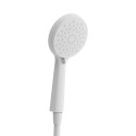 Pommeau de douche MSV Isao Ø 100 mm avec flexible 150 cm – 3 fonctions – Économie d'eau 69 % – Blanc matt