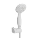 Pommeau de douche Vicente Blanc matt Ø 80 mm avec support mural et flexible 150 cm