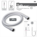 MSV Thaïs – Flexible de douche renforcé PVC 1,50 m Blanc matt