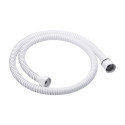 Flexible de douche MSV Teddy 1,50 m Ø14 mm – Double verrouillage anti-torsion – Blanc mat