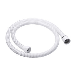 Flexible de douche MSV Teddy 1,50 m Ø14 mm – Double verrouillage anti-torsion – Blanc mat