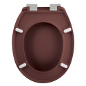 Asiento Wc Thermo Duro NEELA Berry Mate -  Bisagras ABS Cromadas Spirella