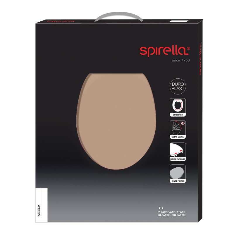 Abattant wc thermo dur avec fermeture silencieuse terracotta Spirella