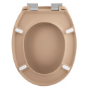 Toilet seat Thermo Hard NEELA Matt Cappuccino - Chrome ABS Hinges Spirella