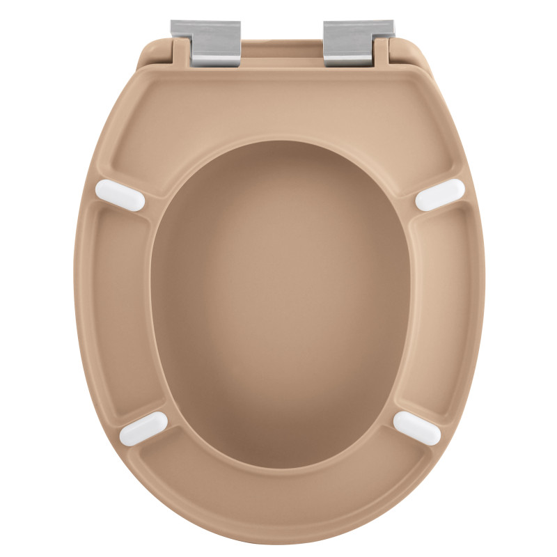 Toilet seat Thermo Hard NEELA Matt Cappuccino - Chrome ABS Hinges Spirella