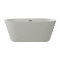 Freistehende Badewanne Anabelle 170 x 75 cm – Hochglanz Weiß Acryl – Mittiger Ablauf