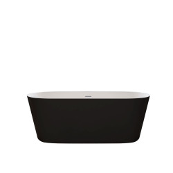 Baignoire ilot Anabelle 170 x 75 cm en Acrylique noir mat