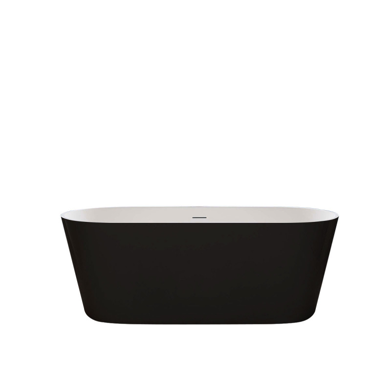 Baignoire ilot Anabelle 170 x 75 cm en Acrylique noir mat