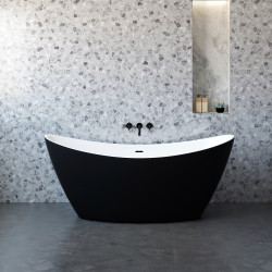 Baignoire ilot 170 x 80 cm en Acrylique noir mat