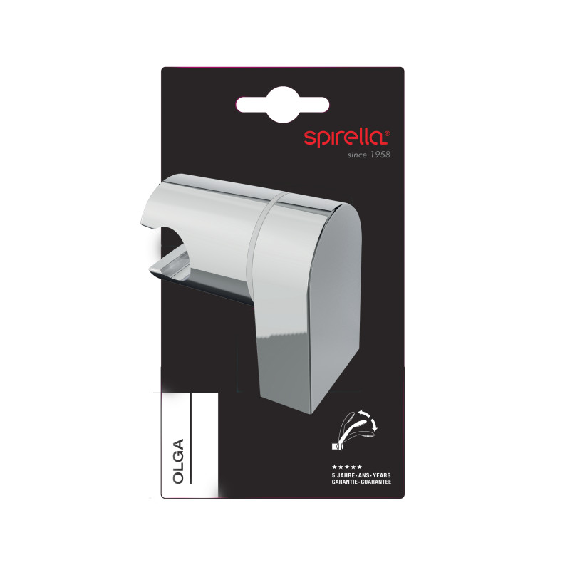 Support mural orientable pour pommeau de douche chromé – Réglable – Olga ABS