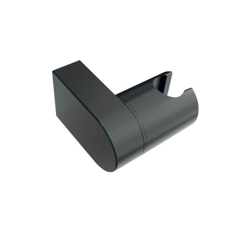 Support mural orientable pour pommeau de douche noir matt – Réglable – Olga ABS