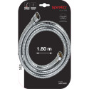 Flexible de douche inox NÉO 1,80 m – Anti-torsion – Connexion universelle F 1/2 – Certification ACS – Chromé Ø 14 mm