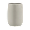 Vaso para baño ZAC de poliresina – Greige mate – Ø 8 cm x Al. 10,5 cm