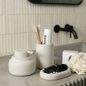 Vaso para baño ZAC de poliresina – Greige mate – Ø 8 cm x Al. 10,5 cm