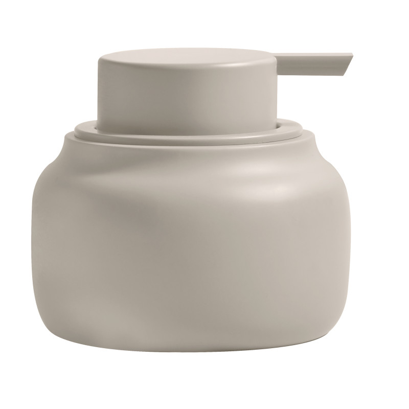 Dispenser per sapone ZAC in poliresina – 180 ml, finitura greige opaco