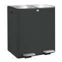 Contenedor de Clasificación Selectiva ALIYA 40L (2x20L) Acero Negro Mate Spirella