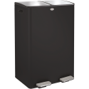 Selective Sorting Bin 60L ALIYA (2x30L) Steel Matt Black Spirella