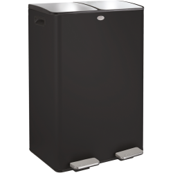 Spirella selektive sortierung mülleimer ALIYA 60L (2x30L) Stahl Mattgrau Mattschwarz