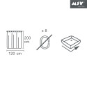 Duschvorhang ROMANA PEVA 180x180cm Weiß MSV