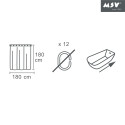 Rideau de douche PEVA ROMANA 180x180cm Vert Foncé MSV