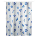Polyester Shower curtain CONCHA 180x200cm Blue & White Spirella