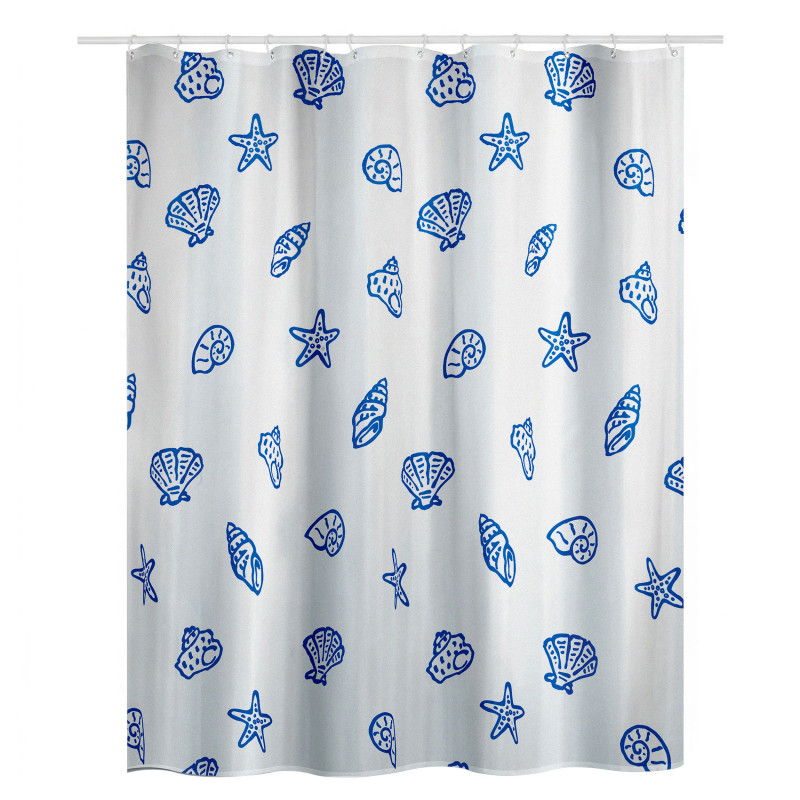 Spirella Duschvorhang CONCHA Polyester 180x200cm Marineblau