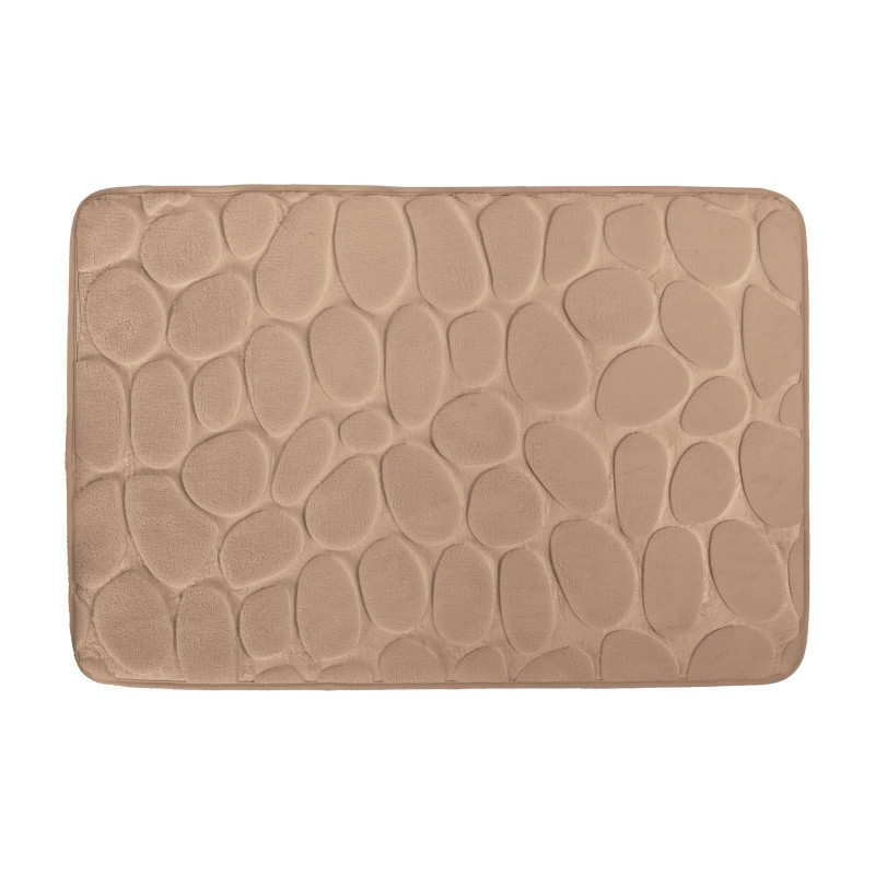 PEBBLE FOAM CAPPUCCINO BATH MAT 40X60 CM