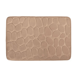 TAPIS DE BAIN GALET MOUSSE CAPPUCCINO 50X80 CM