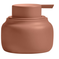 Dispenser per sapone ZAC in poliresina – 180 ml, finitura terracotta opaco