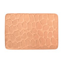 TAPIS DE BAIN GALET MOUSSE PECHE 40X60 CM