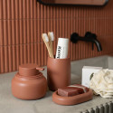 Vaso para baño ZAC de poliresina – Terracotta mate – Ø 8 cm x Al. 10,5 cm
