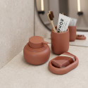 Vaso para baño ZAC de poliresina – Terracotta mate – Ø 8 cm x Al. 10,5 cm